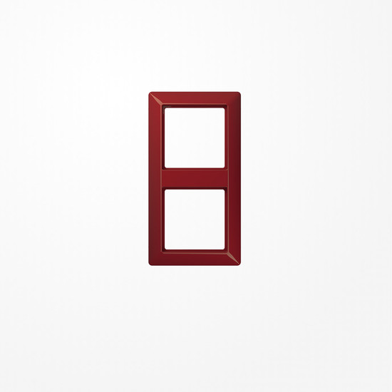 Jung AS582BFRT Rahmen 2fach, senkrechte und waagerechte Montage, Thermoplast, AS 500, rot