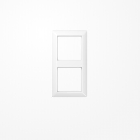 Jung AS582BFWW Rahmen 2fach, senkrechte und waagerechte Montage, Thermoplast, AS 500, alpinweiß