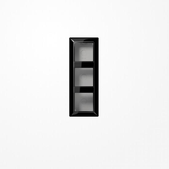 Jung AS583ASW Aufputz-Kappe 3fach, Duroplast, Serie AS, schwarz