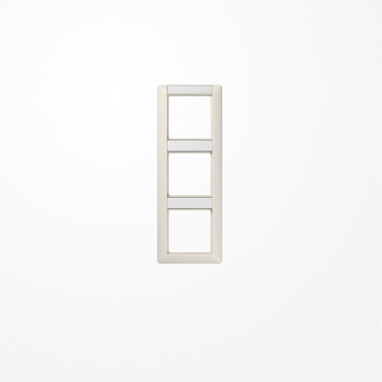 Jung AS583NA Rahmen 3fach, mit Schriftfeld, senkrechte Montage, Duroplast, AS 500, weiß