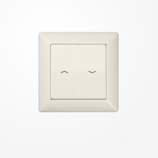 Jung AS590-5P Serienwippe mit Rahmen, mit Pfeilsymbolen, Duroplast, Serie AS, weiß