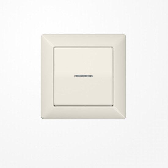 Jung AS590KO5 Wippe mit Rahmen mit Lichtleiter, Duroplast, Serie AS, weiß