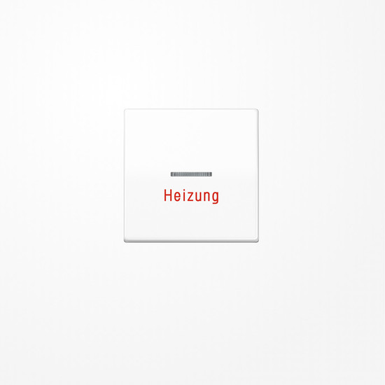 Jung AS591HWW Wippe mit Lichtleiter, Aufschrift Heizung, Duroplast, Serie AS, alpinweiß