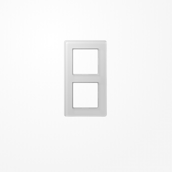 Jung AV582GLMWW Glasrahmen 2fach, senkrechte und waagerechte Montage, Glas, A VIVA, alpinweiß (Glas)