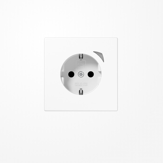 Jung BTLS1521SWW JUNG HOME SCHUKO Steckdose, 16 A 250 V ~, mit Funktionsanzeige, SAFETY+, Serie LS, alpinweiß