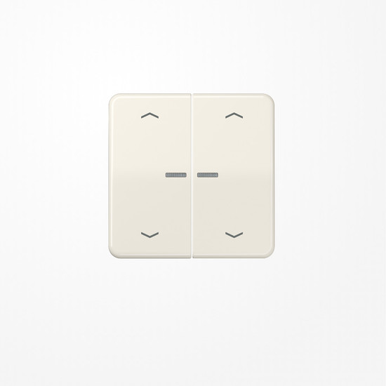 Jung CD102KO5P Wippe mit Lichtleiter, mit Pfeilsymbolen für Taster 2fach, Duroplast, F10, Serie CD, weiß