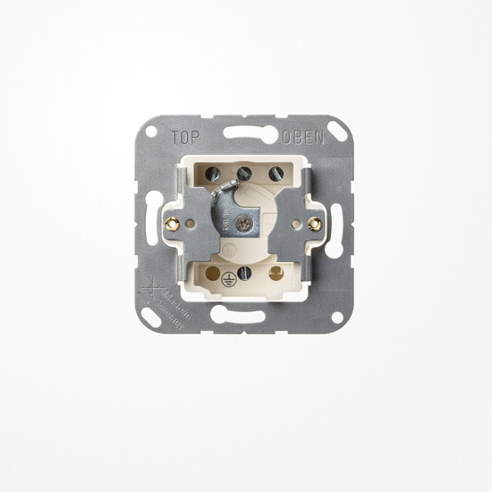 Jung CD104.18WU Jalousie-Schlüsselschalter (Einsatz) mit Demontageschutz , Wendeschalter, 1-pol. (1 Antrieb), 10 A 250 V ~, UP