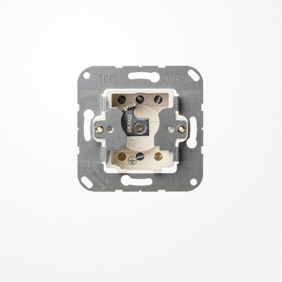 Jung CD133.18WU Schlüsselschalter (Einsatz) mit Demontageschutz , Taster (Wechsler), 1-pol., UP