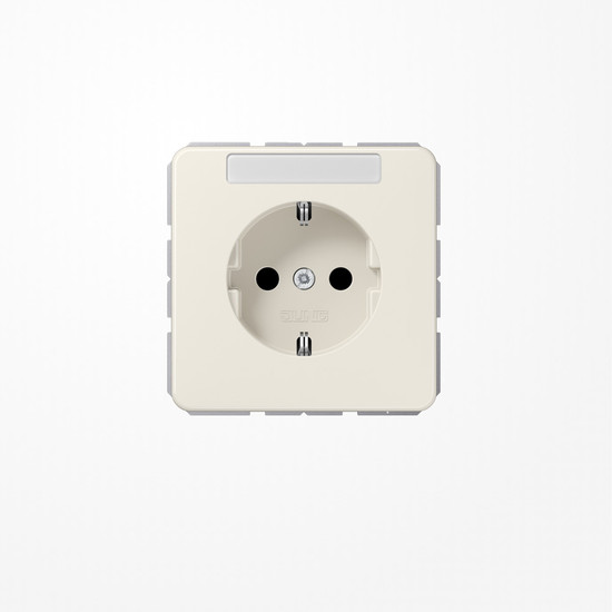 Jung CD1520NA SCHUKO-Steckdose, 16 A 250 V ~, mit Schriftfeld, Duroplast, Serie CD, weiß