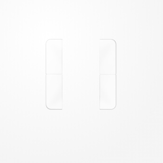 Jung CD502TSAWW Tastensatz 2fach, F50, Serie CD, alpinweiß