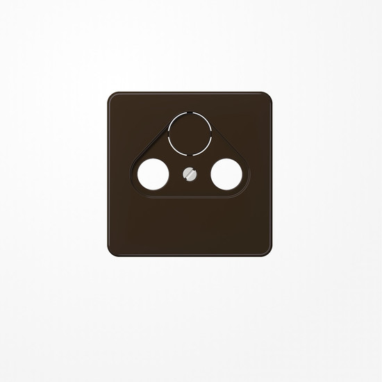 Jung CD561SATBR Abdeckung für Universal-Sat/BK-Dosen 1fach, Thermoplast, Serie CD, braun