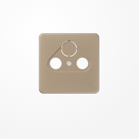 Jung CD561SATGB Abdeckung für Universal-Sat/BK-Dosen 1fach, Aluminium eloxiert, Serie CD, gold-bronze