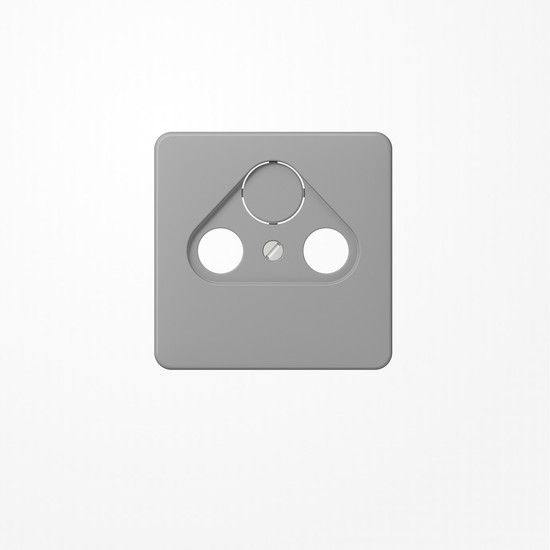 Jung CD561SATGR Abdeckung für Universal-Sat/BK-Dosen 1fach, Thermoplast, Serie CD, grau