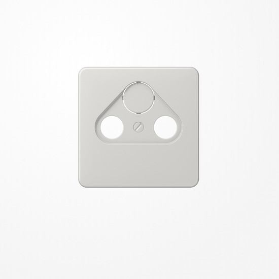 Jung CD561SATLG Abdeckung für Universal-Sat/BK-Dosen 1fach, Thermoplast, Serie CD, lichtgrau