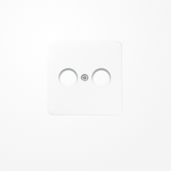 Jung CD561TVWW Abdeckung für Antennendosen 1fach, Thermoplast, Serie CD, alpinweiß