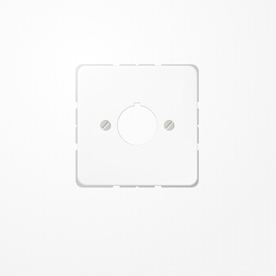 Jung CD564WW Abdeckung für Befehlsgeräte mit 22,5mm Ø 1fach, Duroplast, Serie CD, alpinweiß