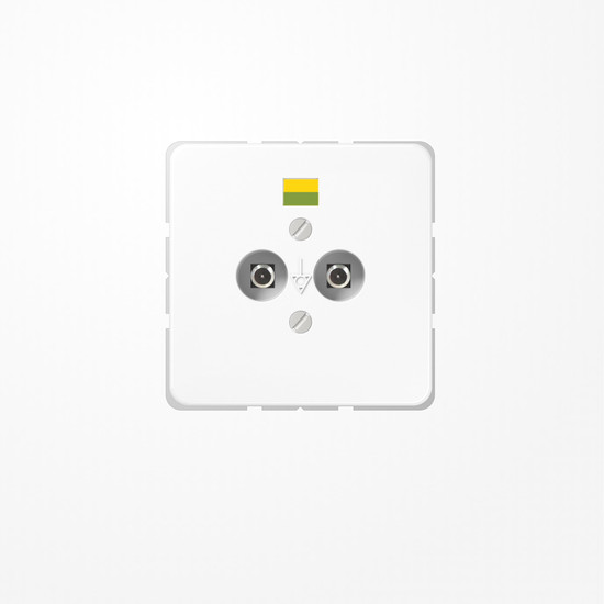Jung CD565-2WW Potentialausgleich-Steckdose, Duroplast, Serie CD, alpinweiß