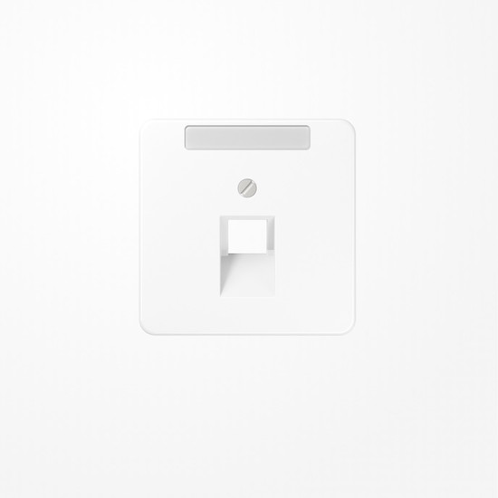 Jung CD569-1NAUAWW Abdeckung für IAE/UAE-Anschlussdosen, 1x8-polig, mit Schriftfeld, Serie CD, alpinweiß