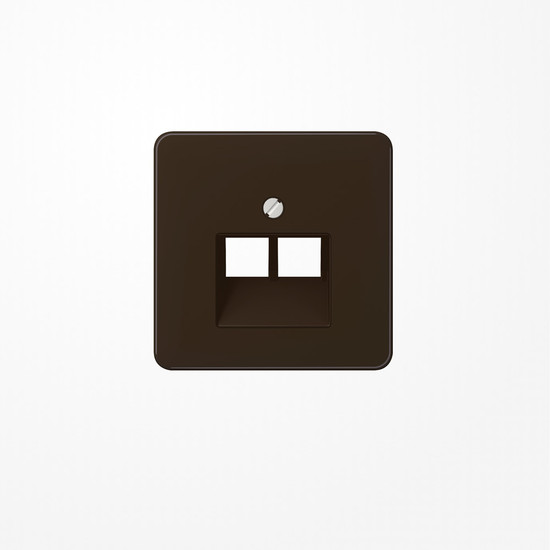 Jung CD569-2UABR Abdeckung für IAE/UAE-Anschlussdosen 2x8-polig, Thermoplast, Serie CD, braun