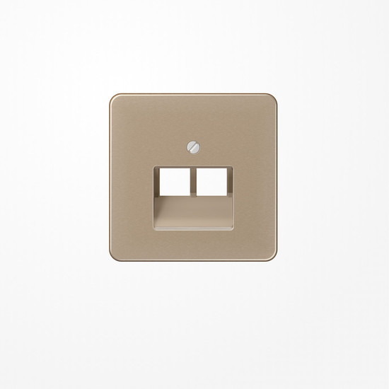 Jung CD569-2UAGB Abdeckung für IAE/UAE-Anschlussdosen 2x8-polig, Aluminium eloxiert, Serie CD, gold-bronze