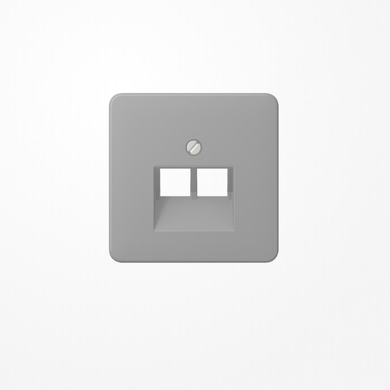 Jung CD569-2UAGR Abdeckung für IAE/UAE-Anschlussdosen 2x8-polig, Thermoplast, Serie CD, grau