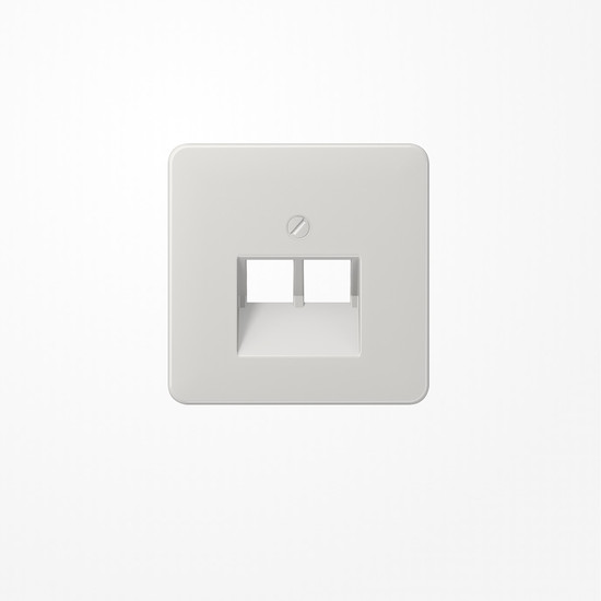 Jung CD569-2UALG Abdeckung für IAE/UAE-Anschlussdosen 2x8-polig, Thermoplast, Serie CD, lichtgrau