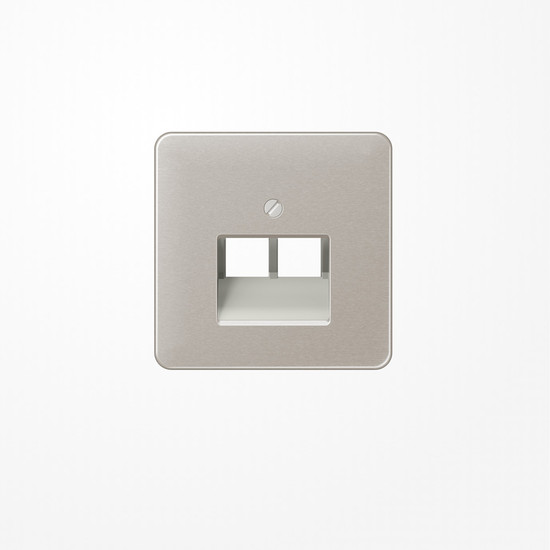 Jung CD569-2UAPT Abdeckung für IAE/UAE-Anschlussdosen 2x8-polig, Aluminium eloxiert, Serie CD, platin