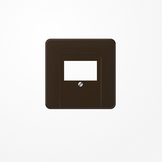 Jung CD569TBR Abdeckung für TAE-Anschlussdosen 1fach, Thermoplast, Serie CD, braun