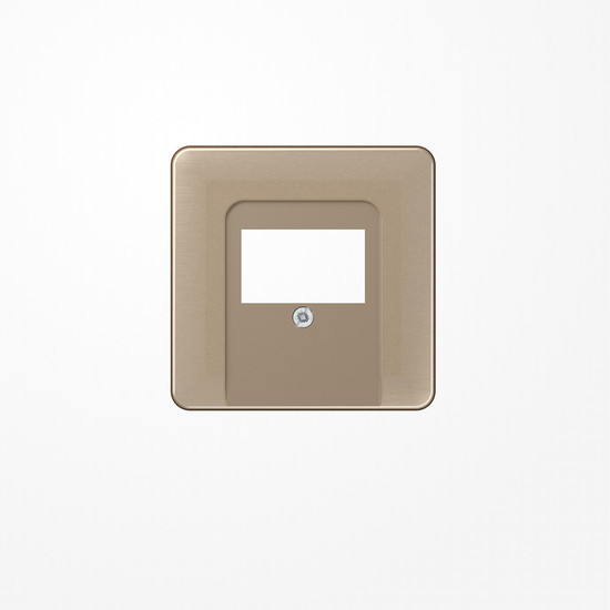 Jung CD569TGB Abdeckung für TAE-Anschlussdosen 1fach, Aluminium eloxiert, Serie CD, gold-bronze