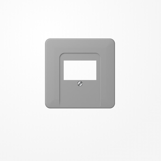 Jung CD569TGR Abdeckung für TAE-Anschlussdosen 1fach, Thermoplast, Serie CD, grau