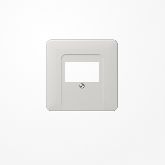 Jung CD569TLG Abdeckung für TAE-Anschlussdosen 1fach, Thermoplast, Serie CD, lichtgrau