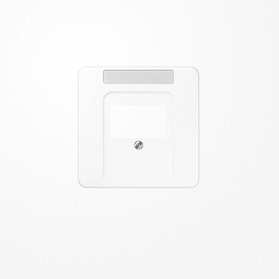 Jung CD569TNAWW Abdeckung für TAE-Anschlussdosen, 1fach, mit Schriftfeld, Serie CD, alpinweiß