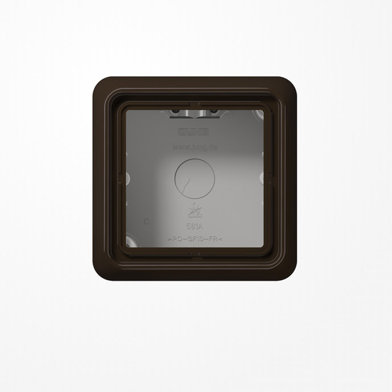 Jung CD581ABR Aufputz-Kappe 1fach, Duroplast, Serie CD, braun