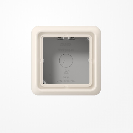 Jung CD581AW Aufputz-Kappe 1fach, Duroplast, Serie CD, weiß