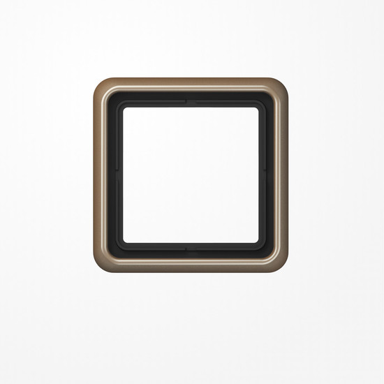 Jung CD581GB Rahmen 1fach, senkrechte und waagerechte Montage, Aluminium eloxiert, CD 500, gold-bronze