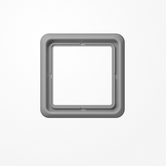 Jung CD581GR Rahmen 1fach, senkrechte und waagerechte Montage, Duroplast, CD 500, grau