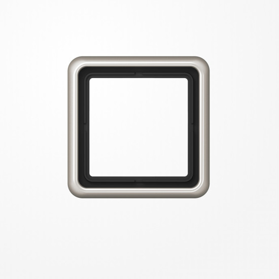 Jung CD581PT Rahmen 1fach, senkrechte und waagerechte Montage, Aluminium eloxiert, CD 500, platin