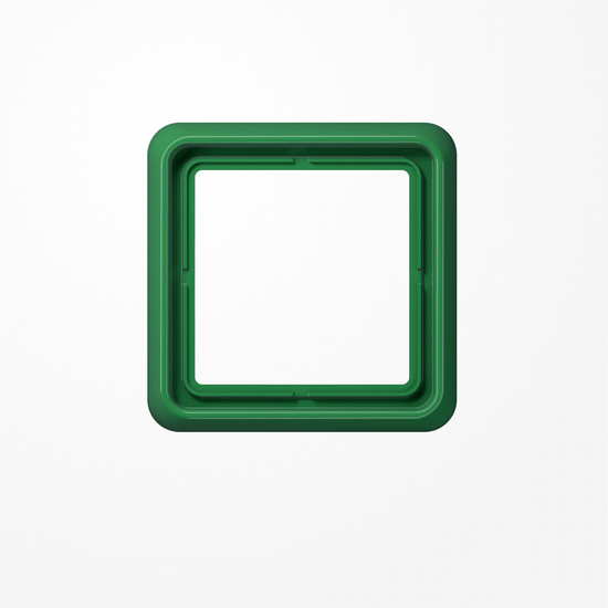 Jung CD581WUGN Rahmen 1fach, senkrechte und waagerechte Montage, Thermoplast, CD 500, grün (für SV)