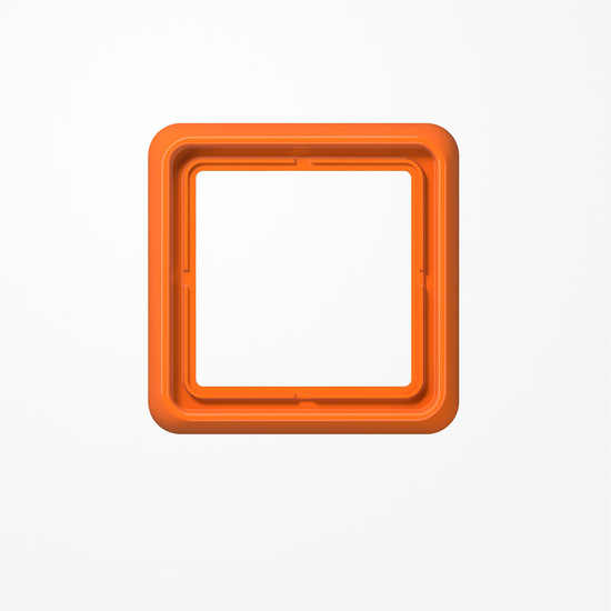 Jung CD581WUO Rahmen 1fach, senkrechte und waagerechte Montage, Thermoplast, CD 500, orange (für ZSV)