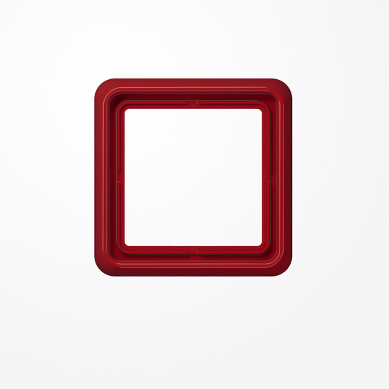 Jung CD581WURT Rahmen 1fach, senkrechte und waagerechte Montage, Thermoplast, CD 500, rot