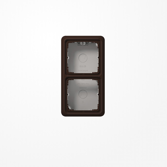 Jung CD582ABR Aufputz-Kappe 2fach, Duroplast, Serie CD, braun