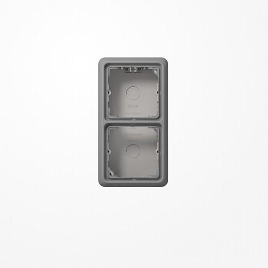 Jung CD582AGR Aufputz-Kappe 2fach, Duroplast, Serie CD, grau