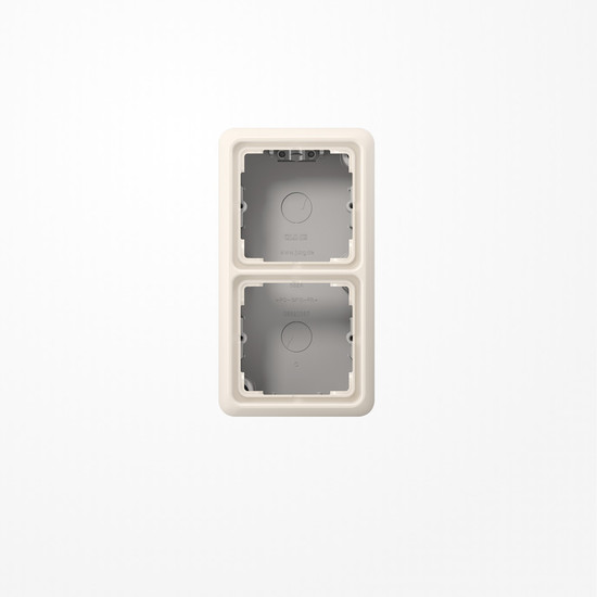 Jung CD582AW Aufputz-Kappe 2fach, Duroplast, Serie CD, weiß