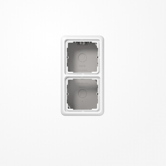 Jung CD582AWW Aufputz-Kappe 2fach, Duroplast, Serie CD, alpinweiß