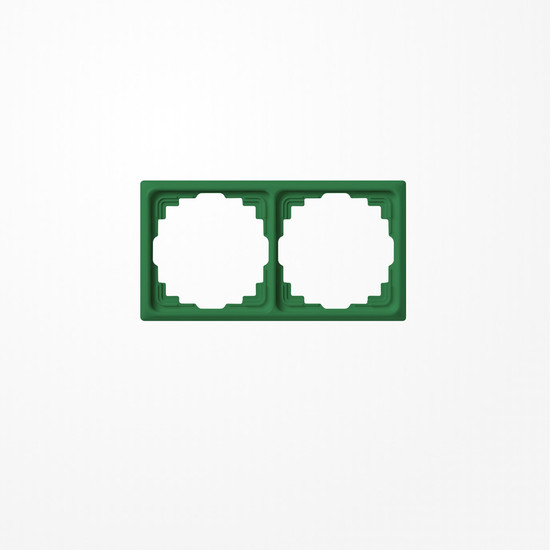 Jung CD582KGN Rahmen für Kabelkanal-Installation 2fach, senkrechte und waagerechte Montage, Thermoplast, Kabelkanal CD, grün (für SV)