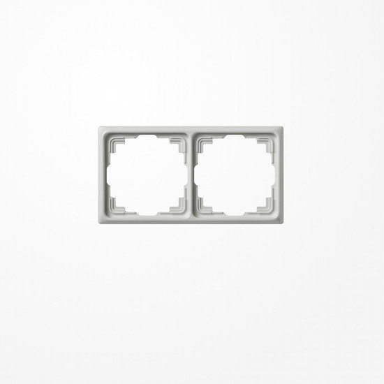 Jung CD582KLG Rahmen für Kabelkanal-Installation 2fach, senkrechte und waagerechte Montage, Thermoplast, Kabelkanal CD, lichtgrau