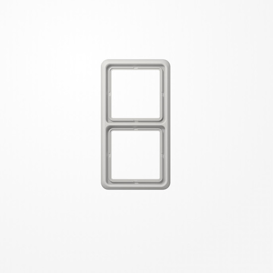 Jung CD582LG Rahmen 2fach, senkrechte und waagerechte Montage, Duroplast, CD 500, lichtgrau