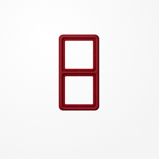 Jung CD582WURT Rahmen 2fach, senkrechte und waagerechte Montage, Thermoplast, CD 500, rot