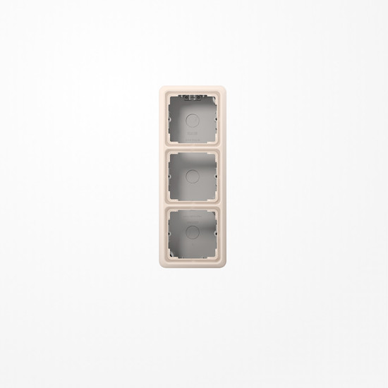 Jung CD583AW Aufputz-Kappe 3fach, Duroplast, Serie CD, weiß