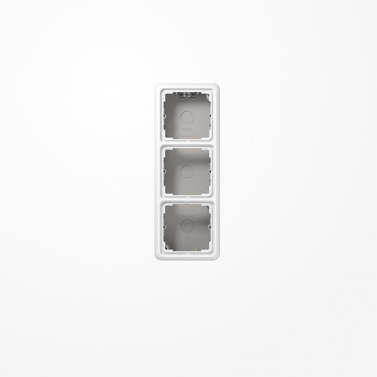 Jung CD583AWW Aufputz-Kappe 3fach, Duroplast, Serie CD, alpinweiß